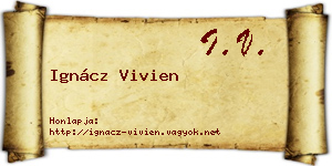 Ignácz Vivien névjegykártya